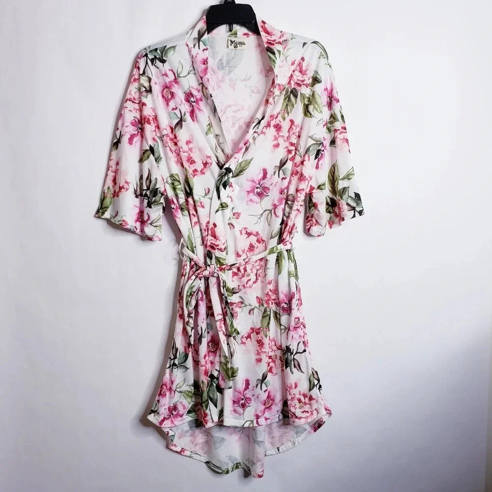 Show Me Your Mumu Robe Brie Pink Floral Size O/S